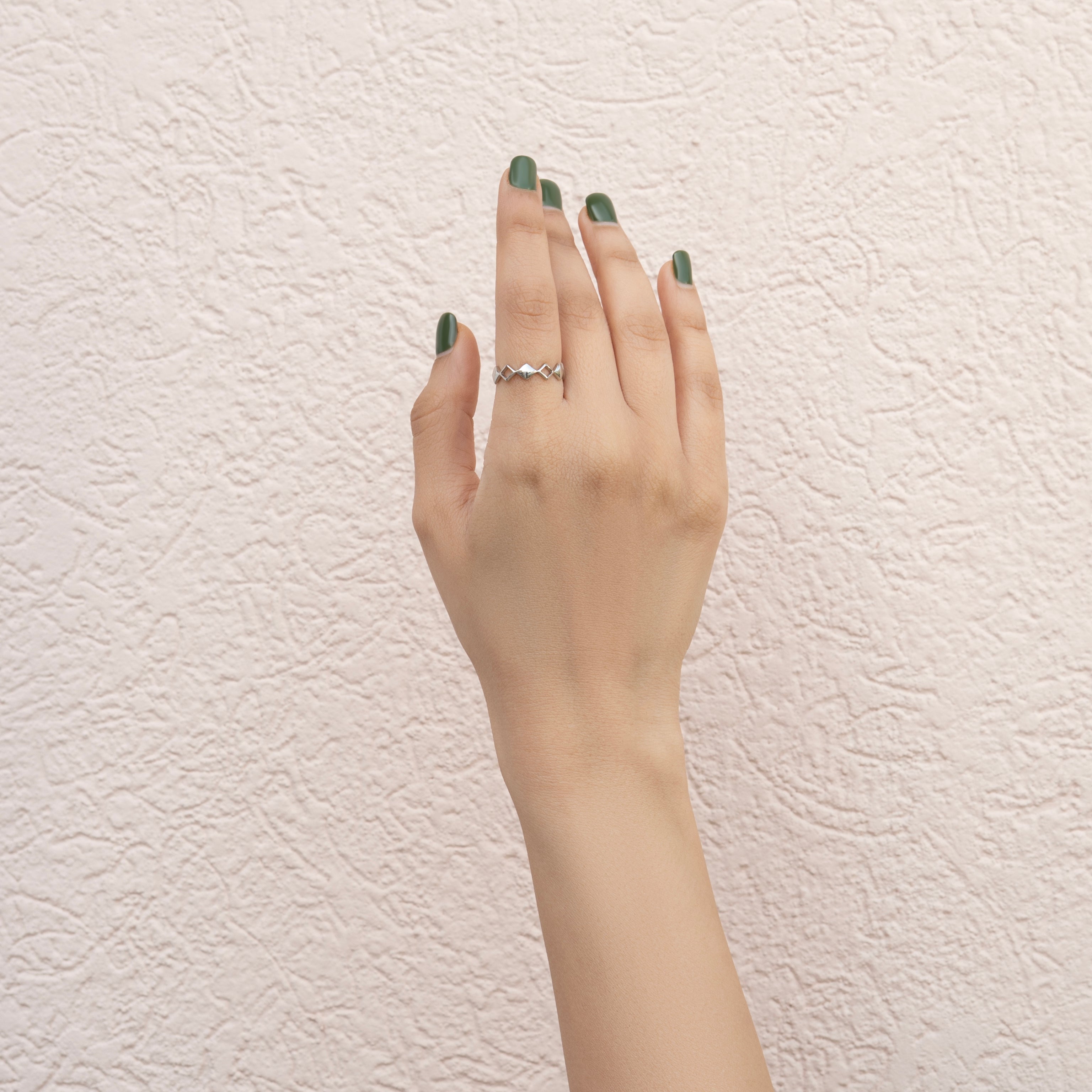 Diamond Edge Adjustable Ring