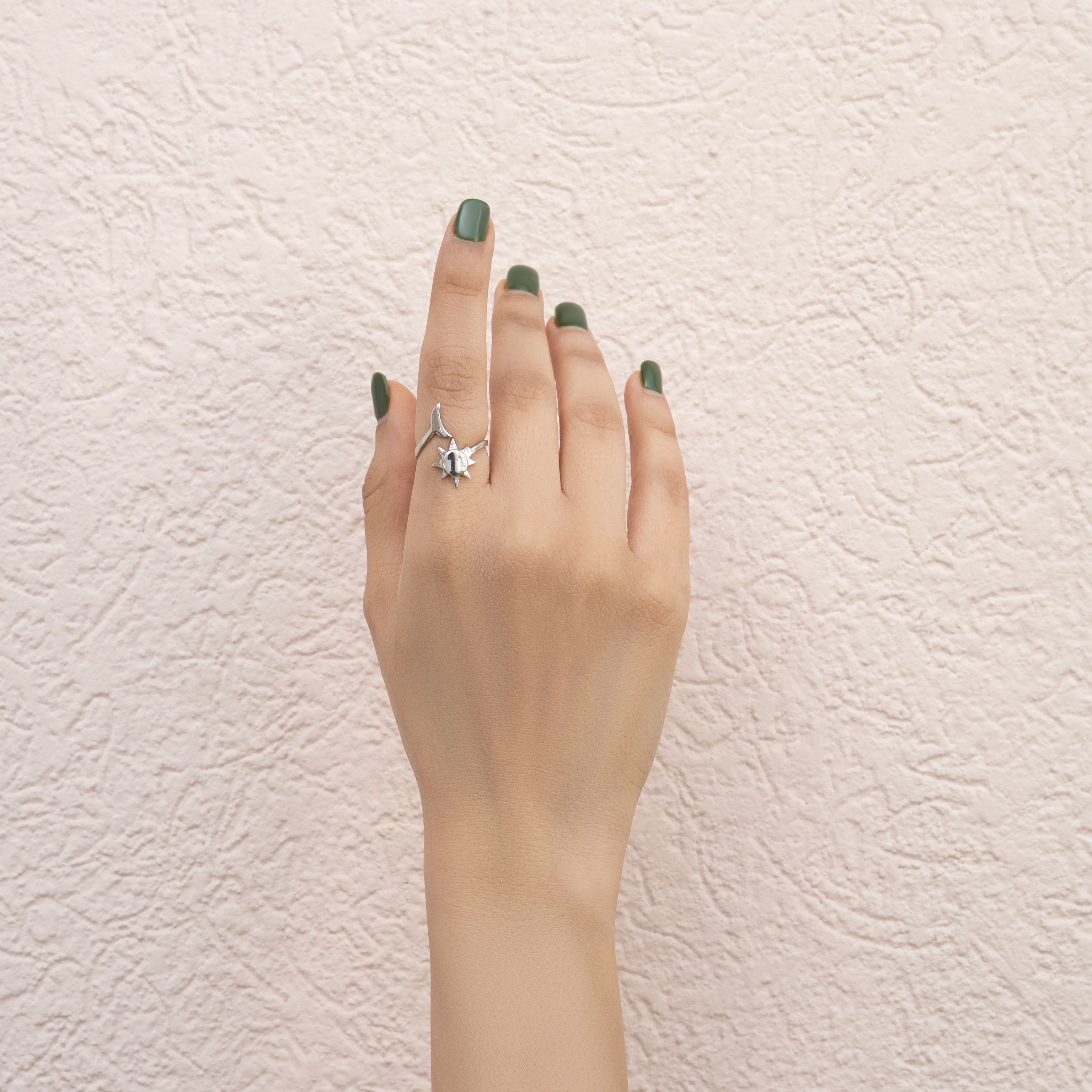 Sun&Moon Adjustable Ring