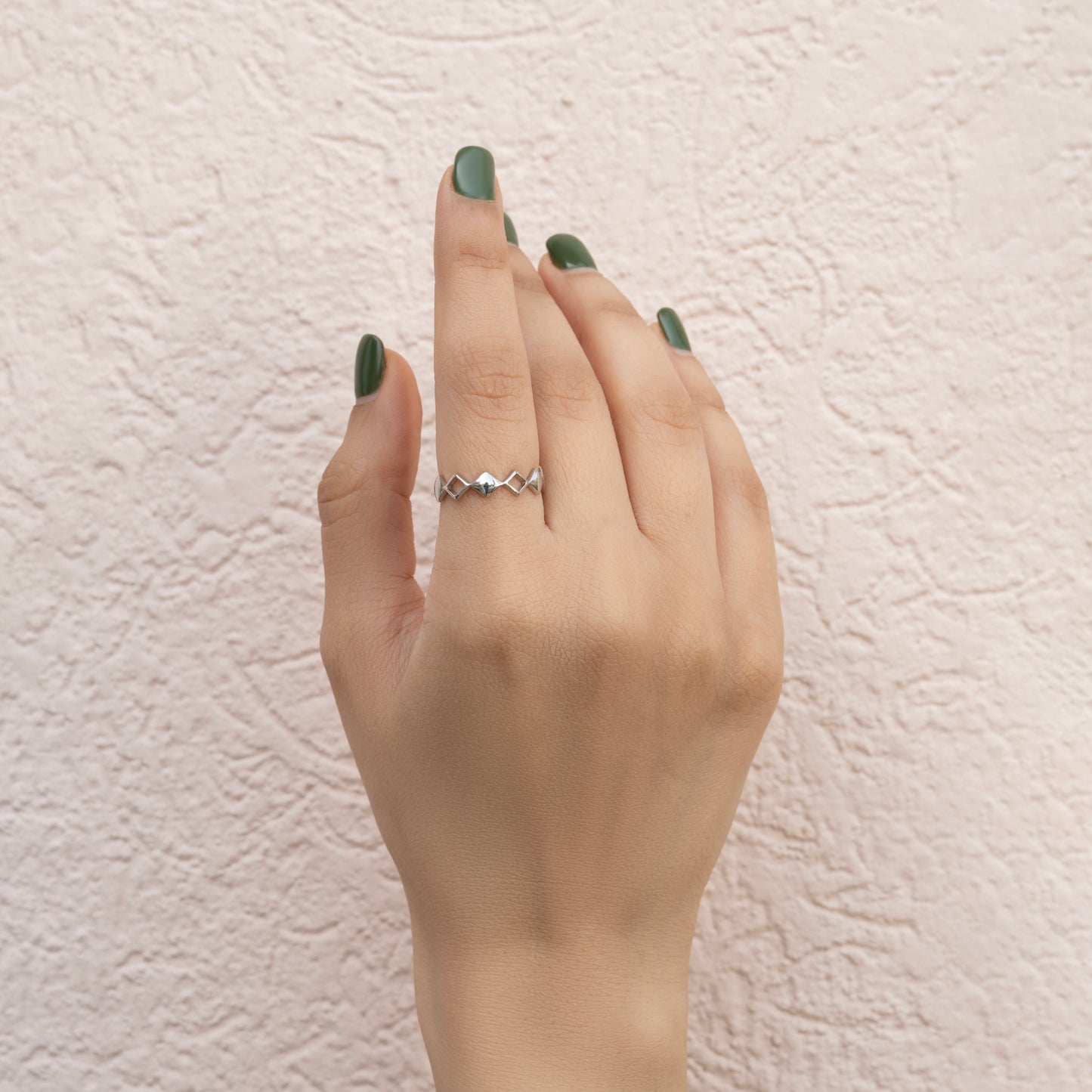 Diamond Edge Adjustable Ring