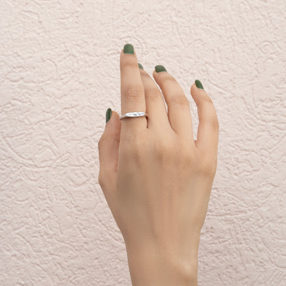 Leaf Engraved Adjustable Ring