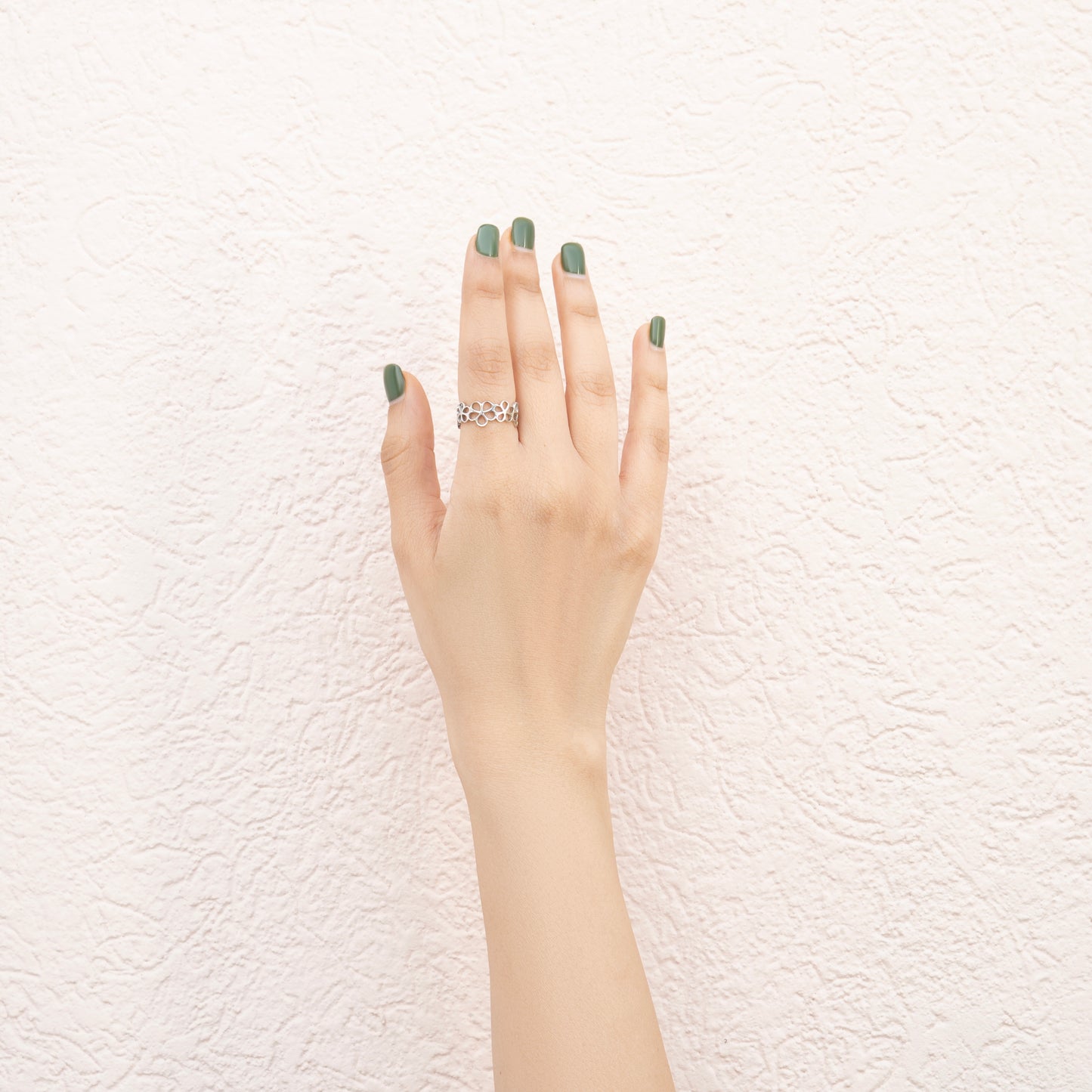 Floral Cutwork Adjustable Ring