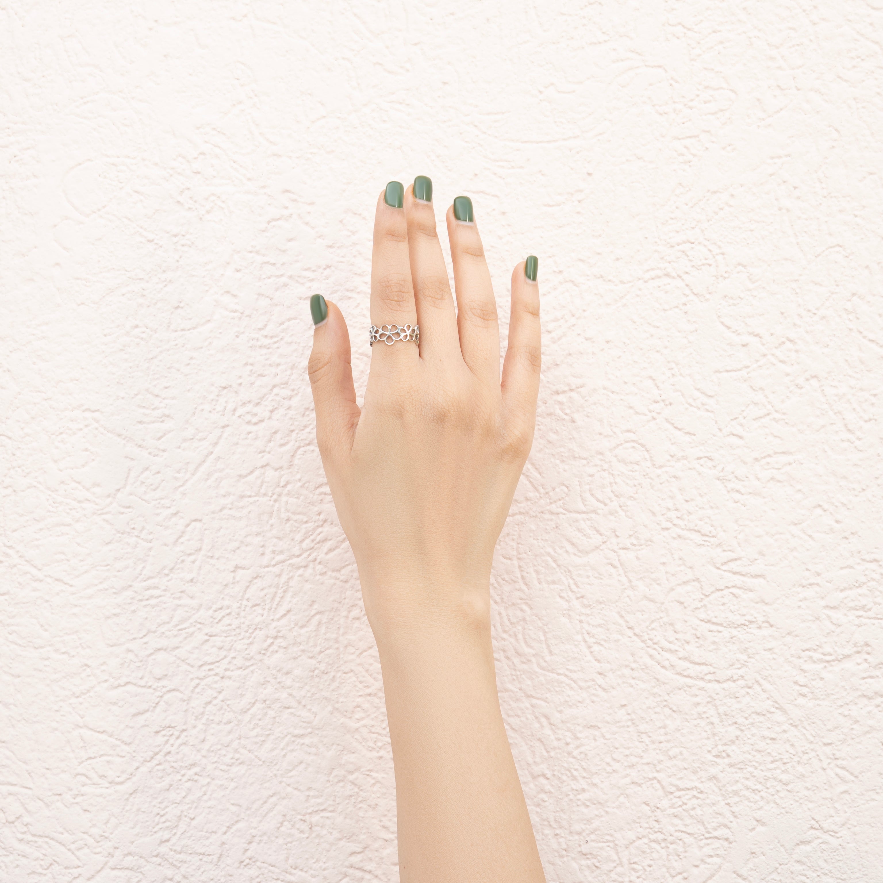 Floral Cutwork Adjustable Ring